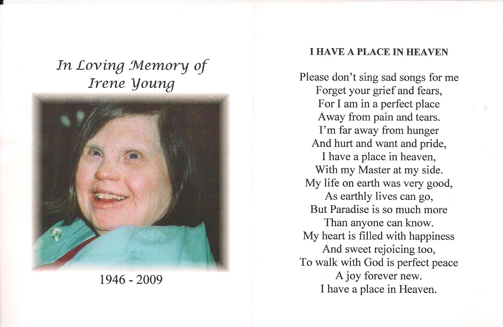 obituary image of Irene